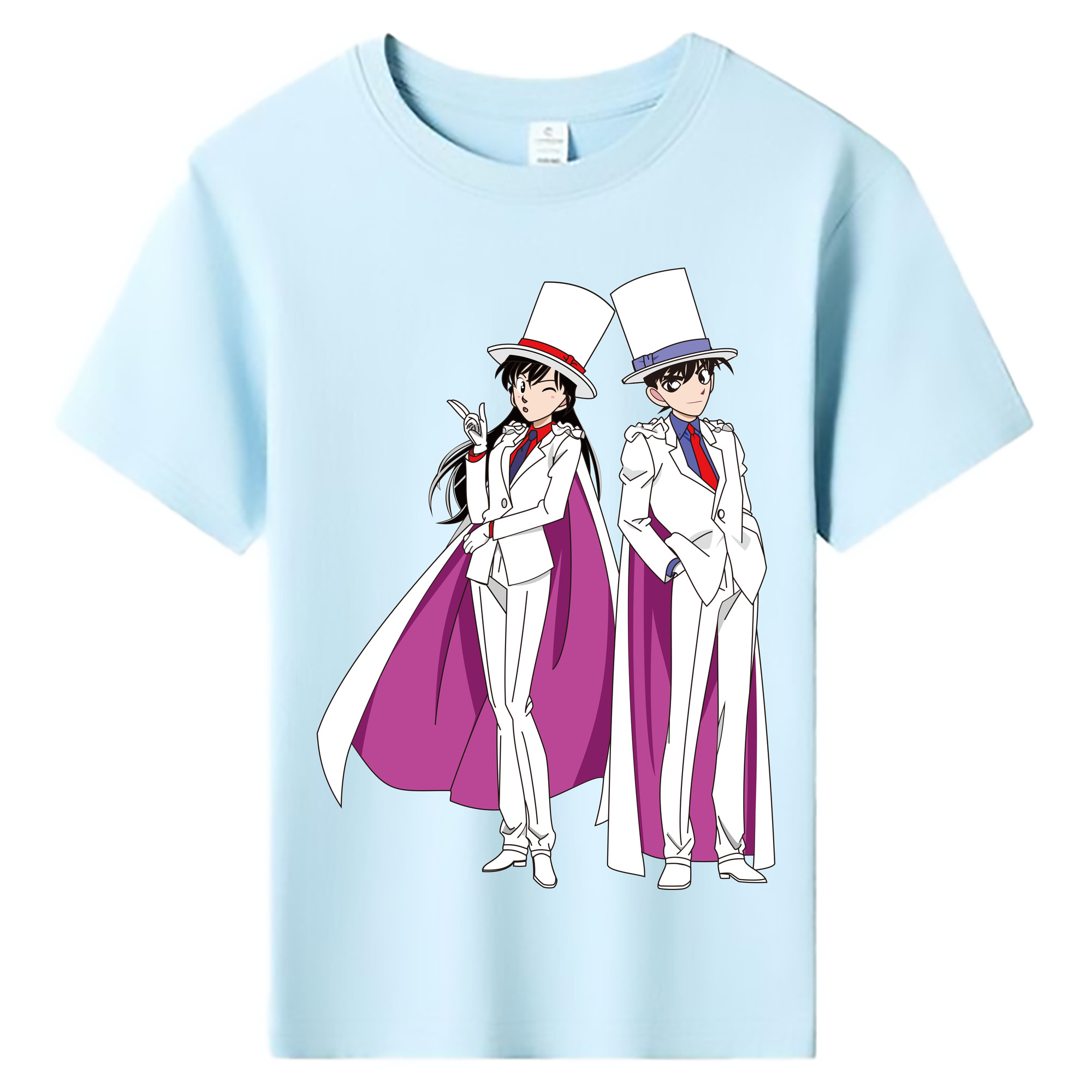 （画像用） 名探偵コナン くろば かいと Detective Conan Kuroba Kaito 綿100％キッズTシャツ（フロントプリント）
